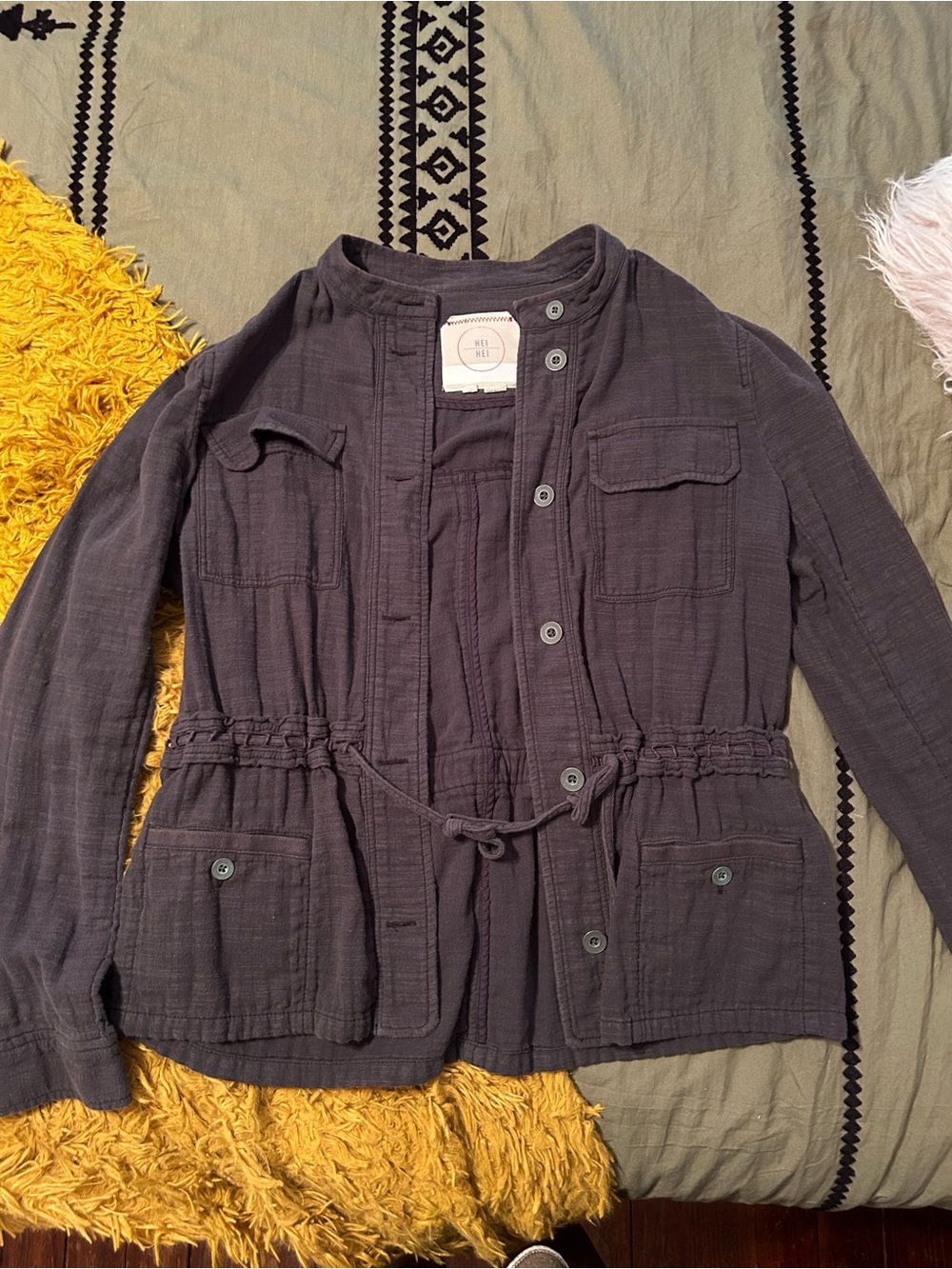 Women's Lightweight Drawstring Jacket - Navy